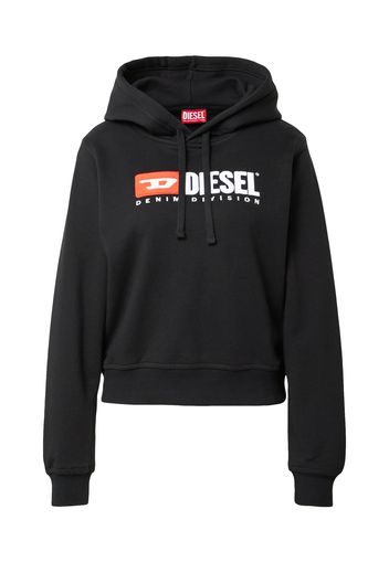 DIESEL Felpa  nero / bianco / arancione neon