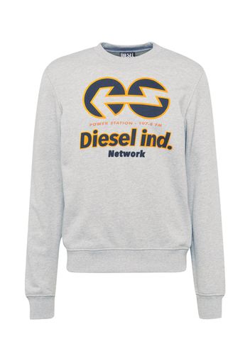 DIESEL Felpa 'GINN'  grigio sfumato / arancione / rosso / nero