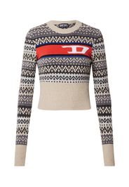 DIESEL Pullover 'PASADENA'  greige / rosso / bianco / grigio / zappiro