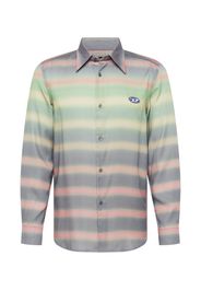 DIESEL Camicia  grigio / verde chiaro / rosa / giallo