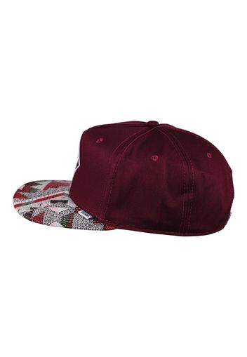 DJINNS Cappello da baseball 'Rubber Aztek'  oliva / rosso vino / bianco