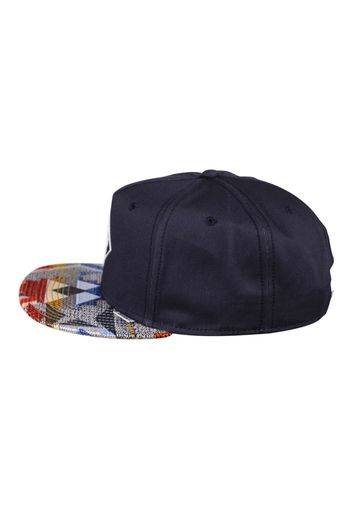 DJINNS Cappello da baseball 'Rubber Aztek'  blu notte / giallo / rosso / nero