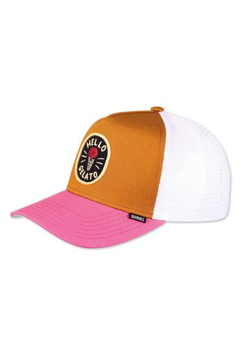 DJINNS Cappello da baseball 'HFT Food Gelato'  arancione scuro / rosa chiaro / nero / bianco