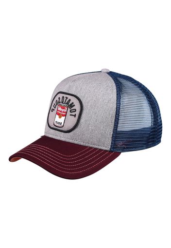 DJINNS Cappello da baseball 'Tomato Soup'  blu scuro / marrone chiaro / grigio chiaro / rosso