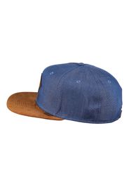 DJINNS Cappello da baseball 'Linen 2015'  blu denim / caramello