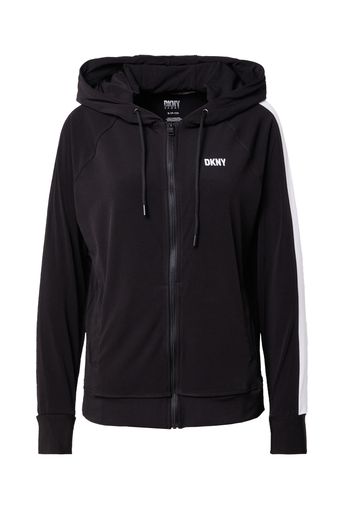 DKNY Performance Giacca di felpa sportiva  nero / bianco