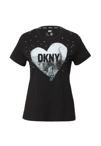 DKNY Maglietta  nero / argento / bianco