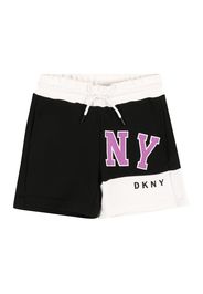 DKNY Pantaloni  nero / bianco / lilla chiaro