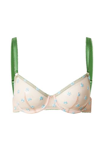 Dora Larsen Reggiseno 'LUMI'  verde erba / blu chiaro / nudo