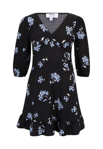 Dorothy Perkins Petite Abito '(Ay) Petite Blue Floral V Neck Mini Dres'  nero / blu chiaro / bianco