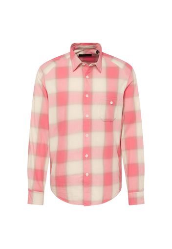 DRYKORN Camicia 'LAREMTO'  crema / beige scuro / rosso pastello