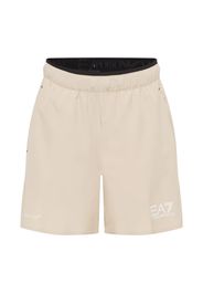 EA7 Emporio Armani Pantaloni sportivi  sabbia / bianco