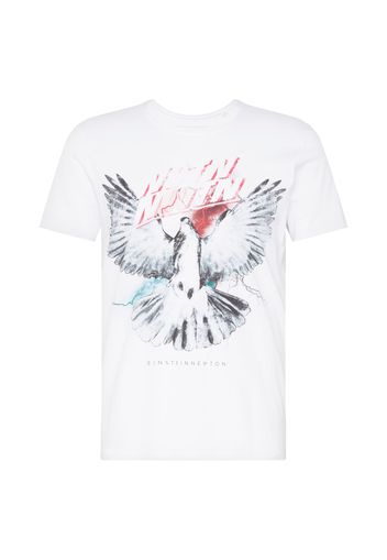 EINSTEIN & NEWTON Maglietta 'White Bird '  grigio / bianco / rosso