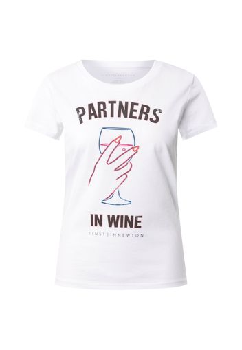 EINSTEIN & NEWTON Maglietta 'Partners'  bianco / nero / rosso / blu