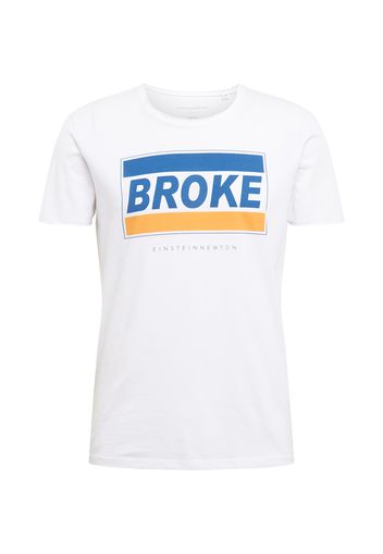 EINSTEIN & NEWTON Maglietta 'Broke'  bianco / blu / albicocca