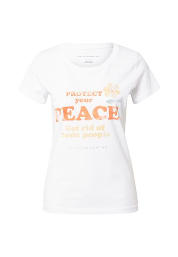 EINSTEIN & NEWTON Maglietta 'Peace'  bianco / arancione / giallo oro / blu fumo