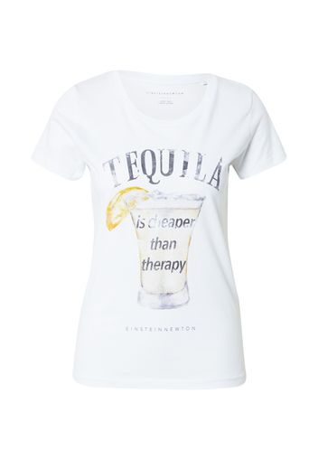 EINSTEIN & NEWTON Maglietta 'Tequila Theraphy'  bianco / grigio / giallo