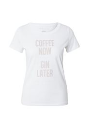 EINSTEIN & NEWTON Maglietta 'Gin'  bianco / marrone chiaro