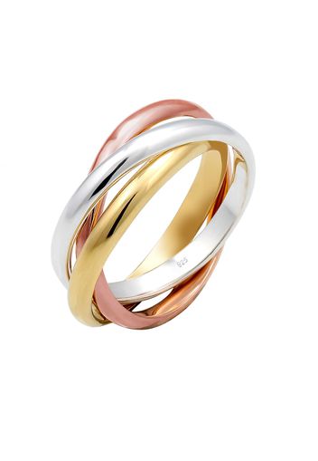 ELLI Anello 'Wickelring'  oro / oro rosé / argento