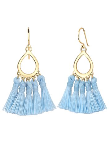 ELLI Orecchini 'Boho'  blu chiaro / oro