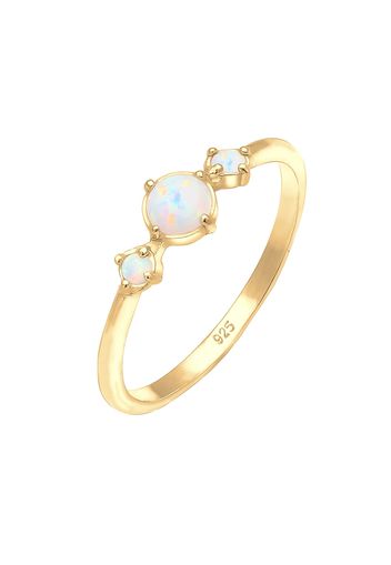 ELLI Anello 'Opal'  blu chiaro / oro