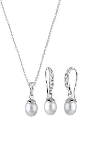 ELLI Set di gioielli  argento / bianco perla