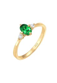 ELLI Anello  oro / verde / trasparente