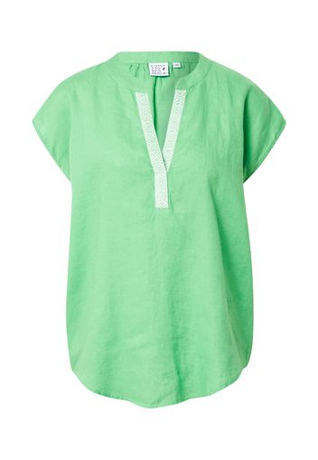 Emily Van Den Bergh Camicia da donna  verde chiaro / offwhite