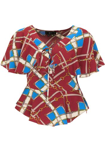 faina Camicia da donna  rosso vino / blu / beige