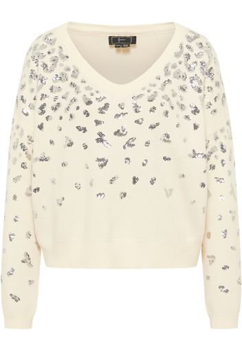 faina Pullover  bianco lana / argento