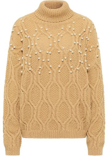 faina Pullover  bianco perla / marrone chiaro