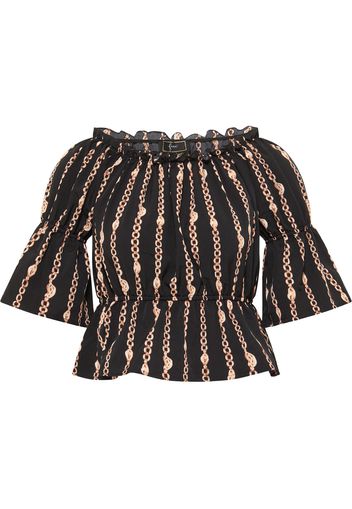 faina Camicia da donna  nero / oro