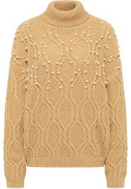 faina Pullover  bianco perla / marrone chiaro