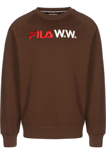 FILA Felpa 'Arthur'  marrone / rosso / bianco