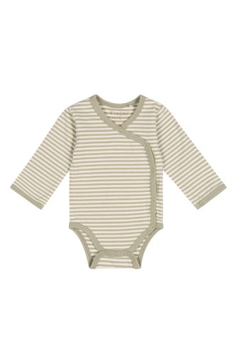 Fixoni Tutina / body per bambino  verde chiaro / beige