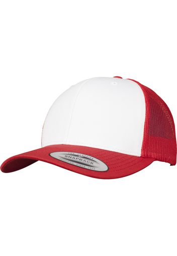 Flexfit Cappello da baseball 'Retro Trucker'  rosso fuoco / bianco