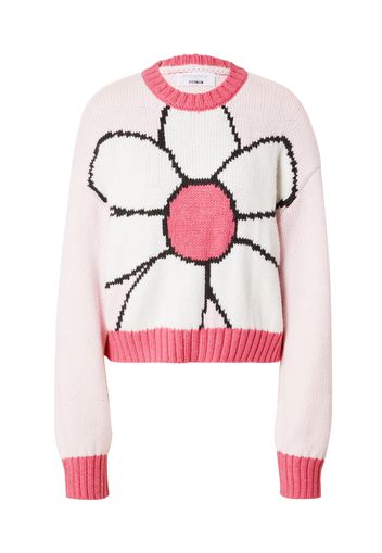 florence by mills exclusive for ABOUT YOU Pullover 'Cyprine'  rosa / rosa pastello / nero / bianco