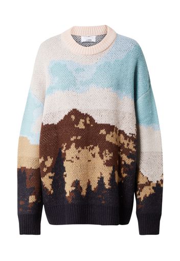 florence by mills exclusive for ABOUT YOU Pullover 'Tiger Eye'  blu chiaro / marrone / nero / bianco