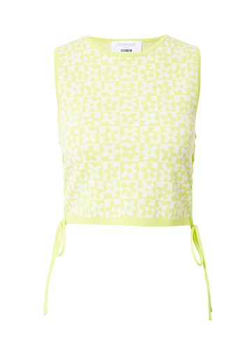 florence by mills exclusive for ABOUT YOU Top in maglia  verde neon / bianco