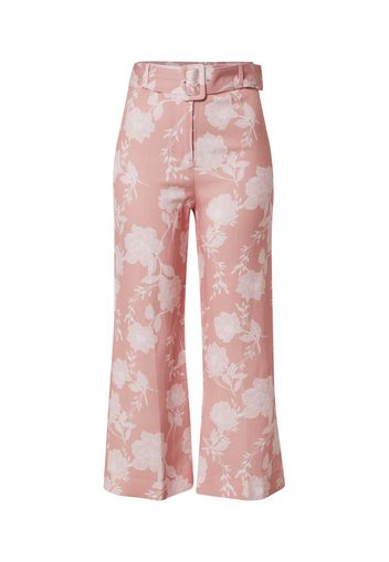 Forever New Pantaloni 'Amara Linen Blend Pant'  bianco / rosa