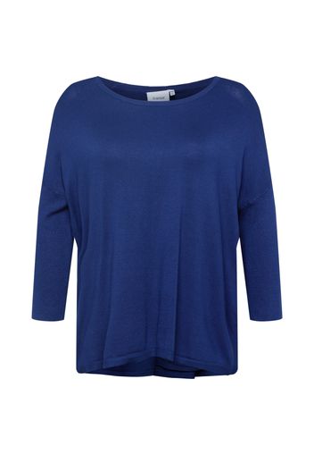 Fransa Curve Pullover 'BLUME'  genziana