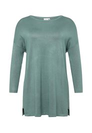 Fransa Curve Pullover 'BLUME'  petrolio