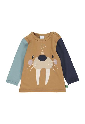 Fred's World by GREEN COTTON Maglietta 'Polar Walrus'  beige / cappuccino / blu notte / turchese