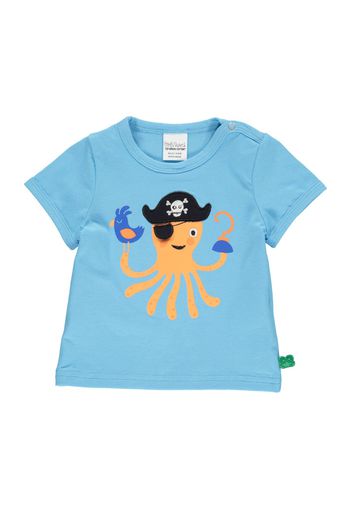 Fred's World by GREEN COTTON Maglietta 'Hello Captain '  navy / blu chiaro / arancione / nero