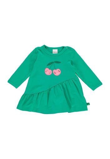 Fred's World by GREEN COTTON Abito  verde erba / verde scuro / rosa / bianco