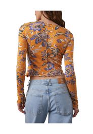 Free People Top 'DREAMED OF YOU'  giallo oro / colori misti