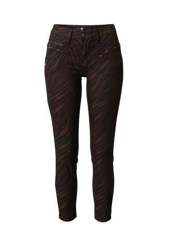 FREEMAN T. PORTER Pantaloni 'Alexa'  nero / cioccolato