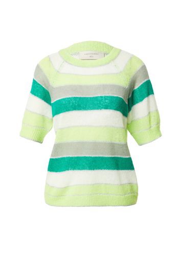 Freequent Pullover 'CLAIN'  grigio / verde erba / verde chiaro / bianco
