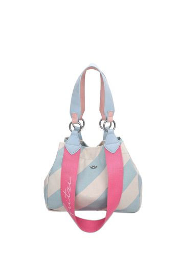 Fritzi aus Preußen Shopper 'Izzy'  blu chiaro / rosa chiaro / bianco