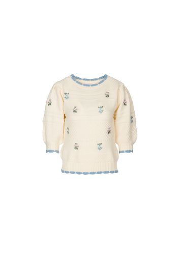 FRNCH PARIS Pullover 'Rebecca'  crema / blu chiaro / verde / rosa pastello / giallo oro